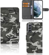 Samsung Galaxy S21 FE Telefoon Hoesje Cadeau voor hem Army Light