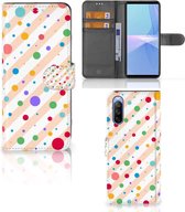 GSM Hoesje Sony Xperia 10 III Flip Cover Dots