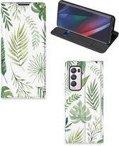 Smartphone Hoesje OPPO Find X3 Neo Wallet Book Case Bladeren