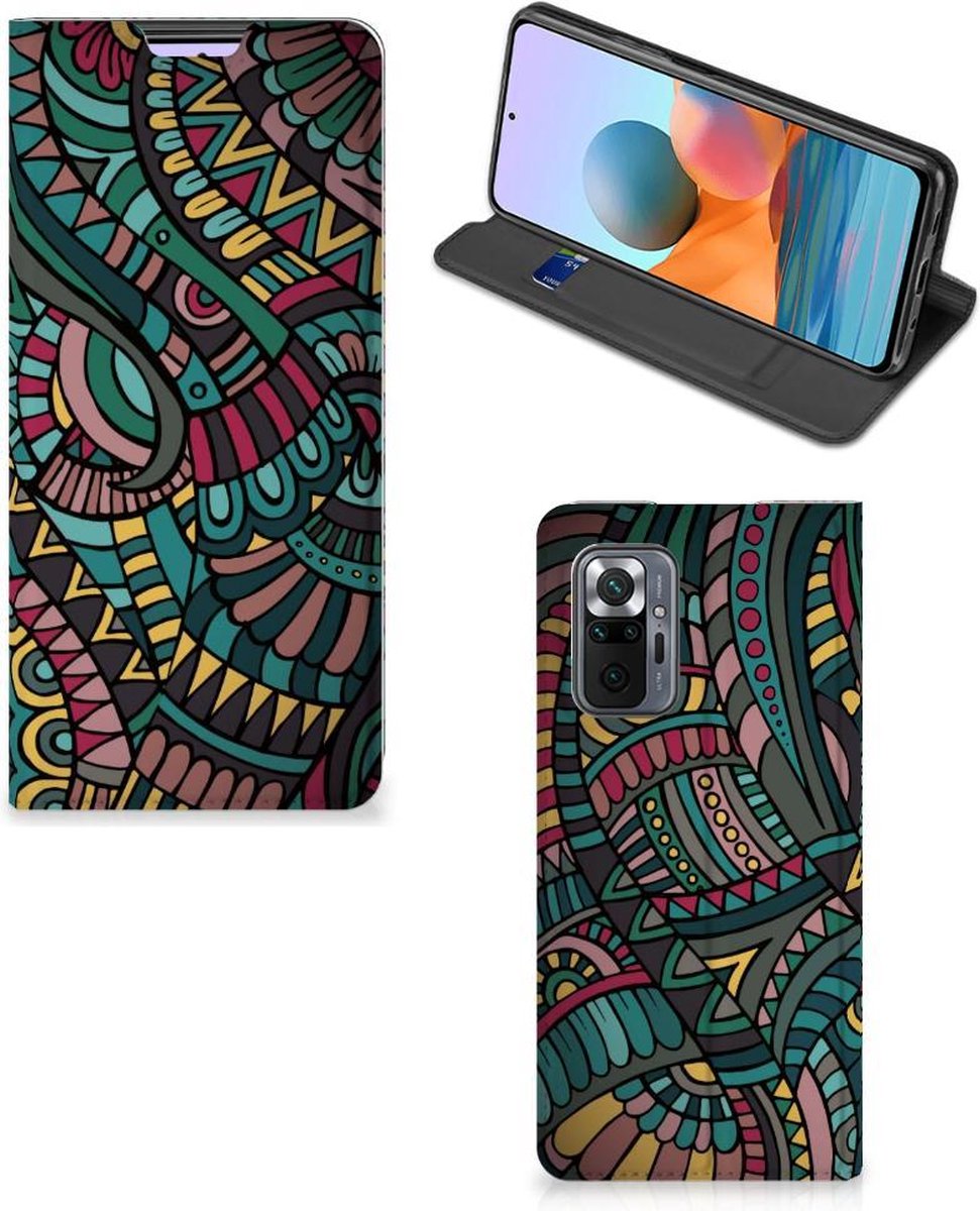 Xiaomi Redmi Note 10 Pro Hoesje met Magneet Aztec