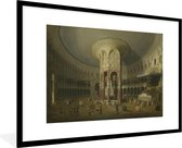 Fotolijst incl. Poster - Binnenland van de Rotunda bij Ranelagh - Canaletto - 90x60 cm - Posterlijst