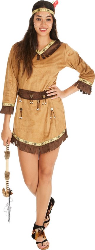 dressforfun - vrouwenkostuum indianenvrouw Apache sexy Ashley M - verkleedkleding kostuum halloween verkleden feestkleding carnavalskleding carnaval feestkledij partykleding - 300627