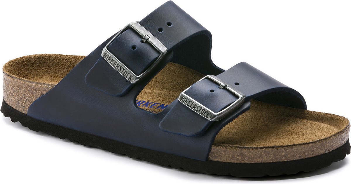 Birkenstock Arizona Vetleer Normaal Voetbed Zwart