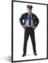 Fotolijst incl. Poster - Portret van politieman - 20x30 cm - Posterlijst