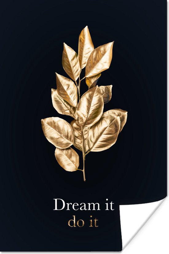 Poster Quote – Goud – Luxe – 40×60 cm