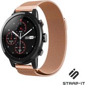 Milanees Smartwatch bandje - Geschikt voor  Xiaomi Amazfit Stratos Milanese band - rosé goud - Strap-it Horlogeband / Polsband / Armband