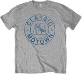 Motown Records Heren Tshirt -M- Classic Circle Grijs