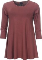 Zazou-A-lijn-shirt-driekwart-mouw-lightbordo