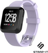 Siliconen Smartwatch bandje - Geschikt voor Fitbit Versa / Versa 2 silicone band - lila - Strap-it Horlogeband / Polsband / Armband - Maat: Maat S