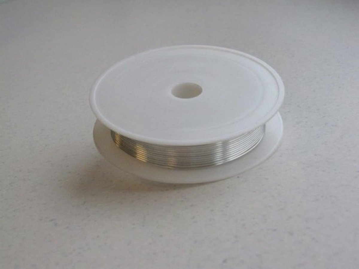 4 Sets Draad Silver-plated copper - Zilver - 0,8mm x 3meter