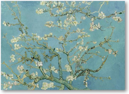 Amandelbloesem - Vincent van Gogh - 70x50 Canvas Liggend - Meesterwerken - Natuur - Bloemen - Vincent van Gogh