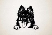 Wanddecoratie - Hond - Chodsky Pes - Boheemse Herder 3 - S - 45x45cm - Zwart - muurdecoratie - Line Art