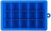 15 roosters DIY grote ijsblokjesvorm Vierkante vorm Siliconen ijsbak Fruit ijsmachine (donkerblauw)