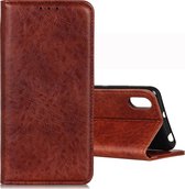 Voor LG K20 2019 Magnetische Retro Crazy Horse Textuur Horizontaal Flip Leren Case met Houder & Kaartsleuven & Portemonnee (Bruin)