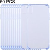 50 stuks 0.75mm Dropproof transparant TPU Case voor iPhone XR (blauw)