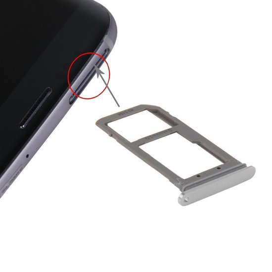 en SD-kaart Lade voor Galaxy S7 Edge / G935 (zilver) | bol.com