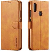 LC.IMEEKE voor Xiaomi Redmi 7 kalfsleer Horizontale flip lederen tas, met houder & kaartsleuven & portemonnee (geel)