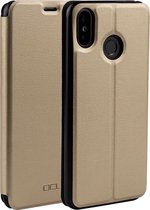 HOMTOM Spring Texture horizontale flip lederen tas voor HOMTOM C2 met houder (goud)