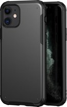Voor iPhone 11 Effen kleur Vierhoekige schokbestendige TPU + pc-beschermhoes (zwart)