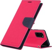 GOOSPERY FANCY DAGBOEK Voor Galaxy S20 + Horizontale Flip PU lederen tas, met houder & kaartsleuven & portemonnee (Rose Red)