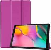 Custer Texture Horizontal Flip PU lederen tas voor Galaxy Tab A 10.1 2019 (T515 / T510), met drievoudige houder en slaap / waakfunctie (paars)