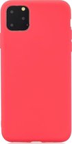 Mobigear Color TPU Backcover Geschikt voor Apple iPhone 11 Pro Max - Rood