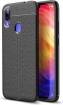 Xiaomi Redmi Note 7 Hoesje - Mobigear - Luxury Serie - TPU Backcover - Zwart - Hoesje Geschikt Voor Xiaomi Redmi Note 7