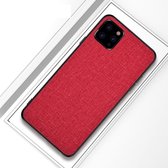 Apple iPhone 11 Pro Hoesje - Mobigear - Fabric Serie - Hard Kunststof Backcover - Rood - Hoesje Geschikt Voor Apple iPhone 11 Pro