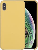 Apple iPhone XS Max Hoesje - Mobigear - Rubber Touch Serie - Hard Kunststof Backcover - Geel - Hoesje Geschikt Voor Apple iPhone XS Max