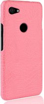 Google Pixel 3a XL Hoesje - Mobigear - Krokodil Serie - Hardcase Backcover - Roze - Hoesje Geschikt Voor Google Pixel 3a XL