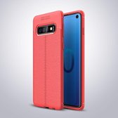 Samsung Galaxy S10 Hoesje - Mobigear - Luxury Serie - TPU Backcover - Rood - Hoesje Geschikt Voor Samsung Galaxy S10