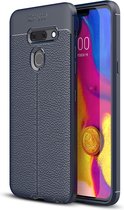 LG G8 ThinQ Hoesje - Mobigear - Luxury Serie - TPU Backcover - Marineblauw - Hoesje Geschikt Voor LG G8 ThinQ
