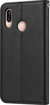 Huawei Y7 (2019) Hoesje - Mobigear - Card Set Serie - Kunstlederen Bookcase - Zwart - Hoesje Geschikt Voor Huawei Y7 (2019)