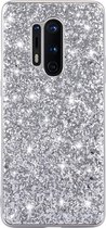 OnePlus 8 Pro Hoesje - Mobigear - Glitter Serie - Hard Kunststof Backcover - Zilver - Hoesje Geschikt Voor OnePlus 8 Pro