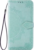 Realme X50 Pro Hoesje - Mobigear - Mandala Serie - Kunstlederen Bookcase - Turquoise - Hoesje Geschikt Voor Realme X50 Pro