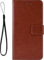 LG K51s Hoesje - Mobigear - Wallet Serie - Kunstlederen Bookcase - Bruin - Hoesje Geschikt Voor LG K51s