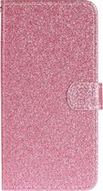 Samsung Galaxy Note20 Hoesje - Mobigear - Glitter Serie - Kunstlederen Bookcase - Roze - Hoesje Geschikt Voor Samsung Galaxy Note20