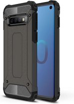 Samsung Galaxy S10 Hoesje - Mobigear - Outdoor Serie - Hard Kunststof Backcover - Bruin - Hoesje Geschikt Voor Samsung Galaxy S10