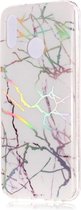 Huawei P20 Lite (2018) Hoesje - Mobigear - Marble Serie - TPU Backcover - Wit - Hoesje Geschikt Voor Huawei P20 Lite (2018)