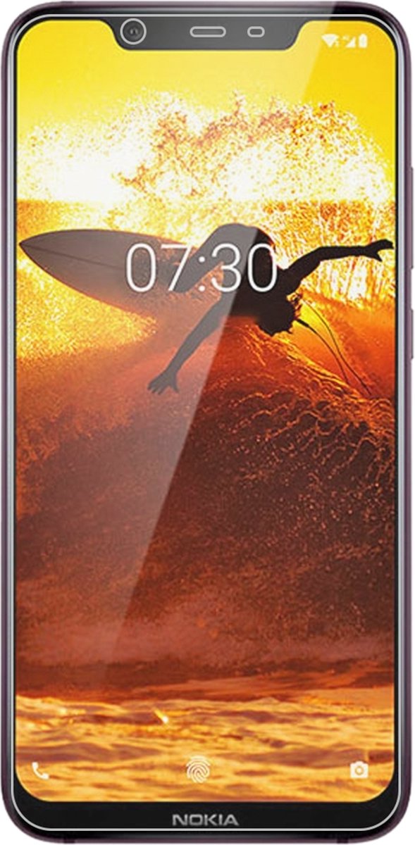 Mobigear Screenprotector geschikt voor Nokia 8.1 Glazen | Mobigear Screenprotector - Case Friendly