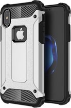 Apple iPhone XS Hoesje - Mobigear - Outdoor Serie - Hard Kunststof Backcover - Zilver - Hoesje Geschikt Voor Apple iPhone XS