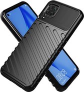 Huawei P40 Lite Hoesje - Mobigear - Groove Serie - TPU Backcover - Zwart - Hoesje Geschikt Voor Huawei P40 Lite