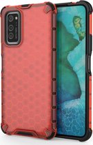 Samsung Galaxy S20 Ultra Hoesje - Mobigear - Honeycomb Serie - Hard Kunststof Backcover - Rood - Hoesje Geschikt Voor Samsung Galaxy S20 Ultra