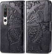 Xiaomi Mi 10 Hoesje - Mobigear - Butterfly Serie - Kunstlederen Bookcase - Zwart - Hoesje Geschikt Voor Xiaomi Mi 10