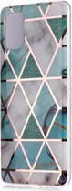 Samsung Galaxy A71 Hoesje - Mobigear - Marble Serie - TPU Backcover - Groen - Hoesje Geschikt Voor Samsung Galaxy A71