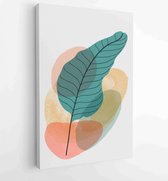 Botanical and gold abstract wall arts vector collection 1 - Moderne schilderijen – Vertical – 1880831236 - 80*60 Vertical