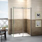 schuifdeur douchewand 140x195cm met zijwand 90x195cm,8mm helder nano veiligheidsglas antikalk,douchecabine