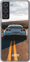 6F hoesje - geschikt voor Samsung Galaxy S21 FE -  Transparant TPU Case - Silver Sports Car #ffffff