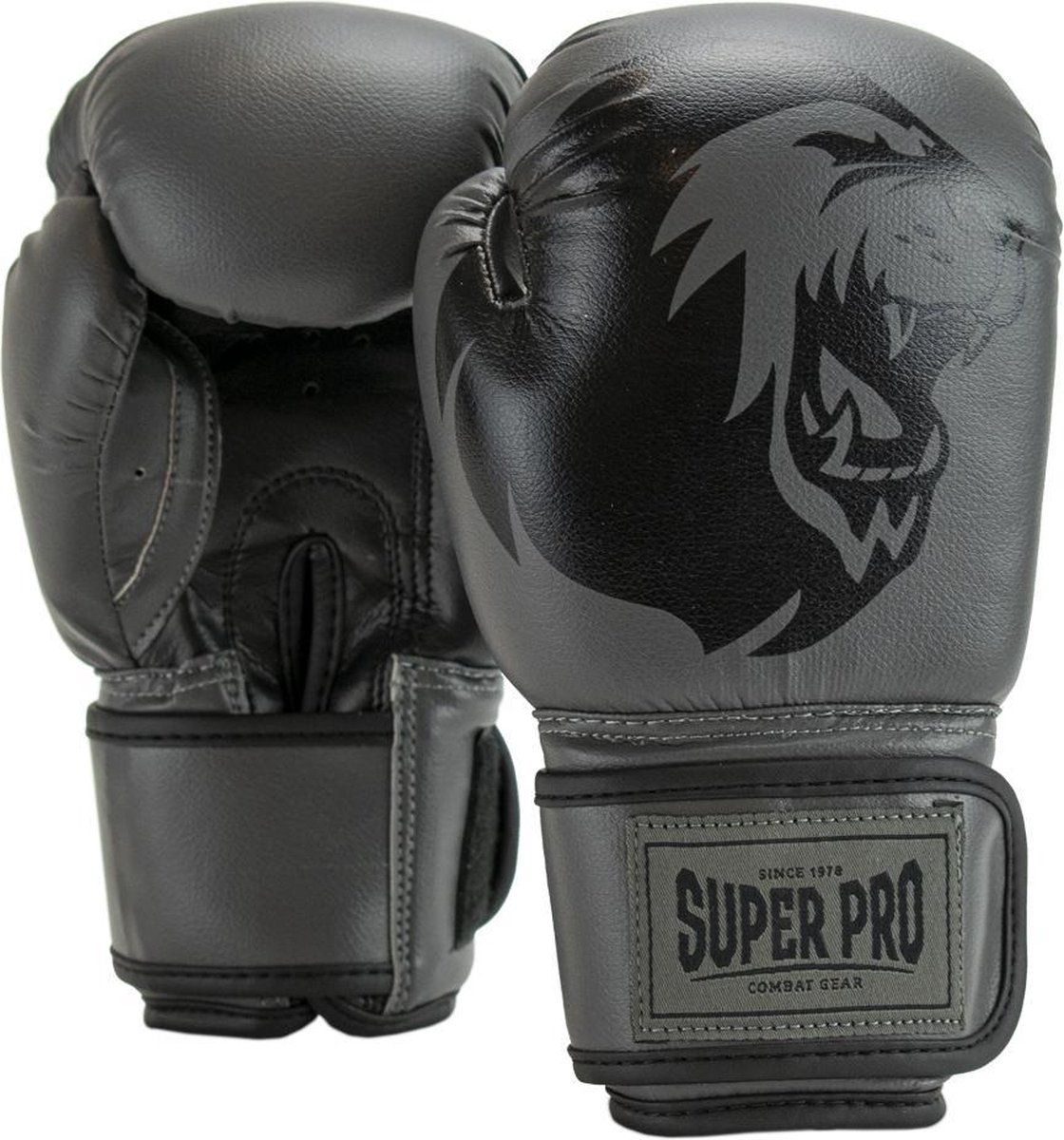 Super Pro Combat Gear Talent (kick)bokshandschoenen Zilver/Zwart 10oz