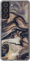 6F hoesje - geschikt voor Samsung Galaxy S21 FE -  Transparant TPU Case - Wood Marble #ffffff